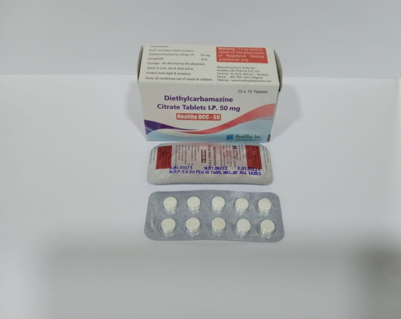 Diethyl Carbamazine Tablets