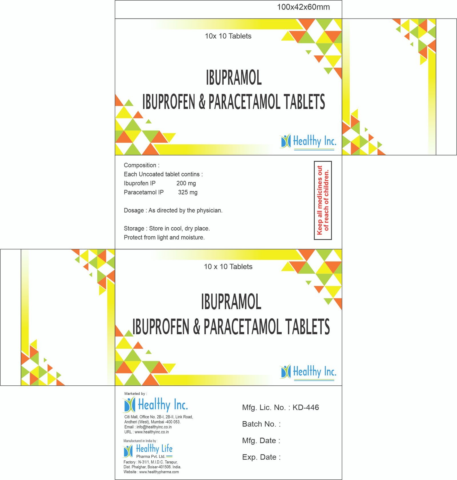 Ibuprofen with Paracetamol Tablets
