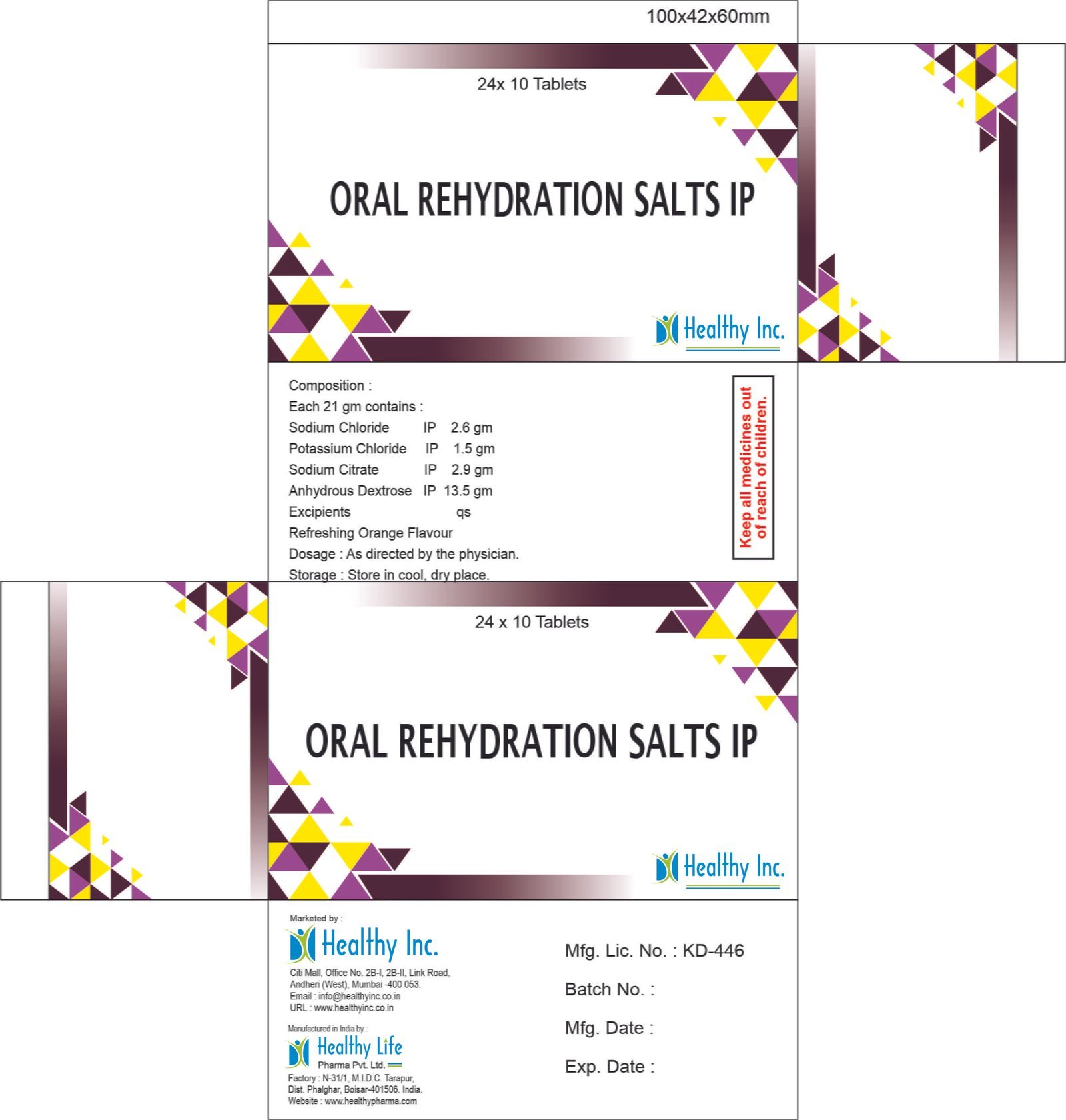 Oral Rehydration Salts (Sachets)