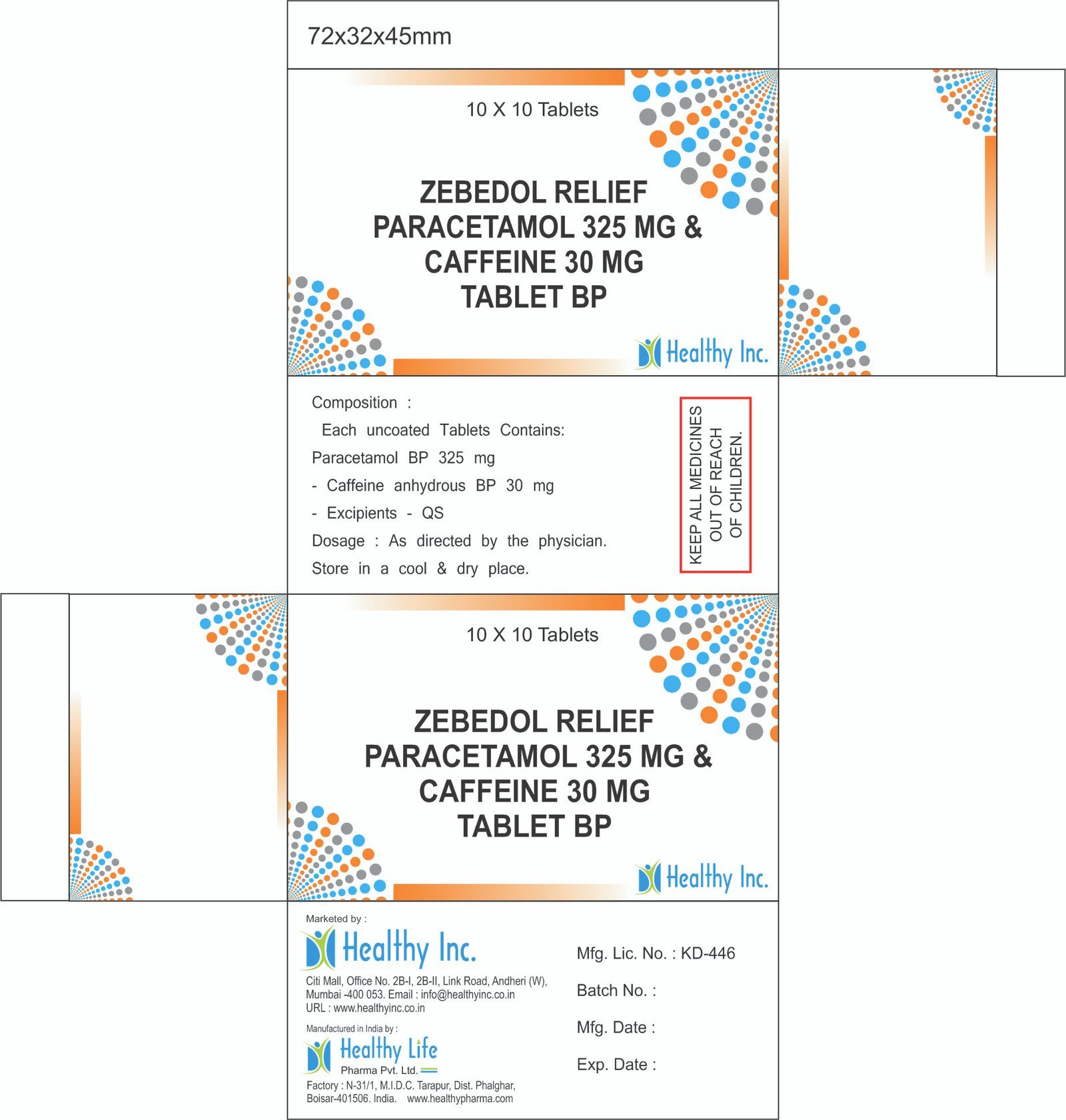 Paracetamol & Caffeine Anhydrous Tablets