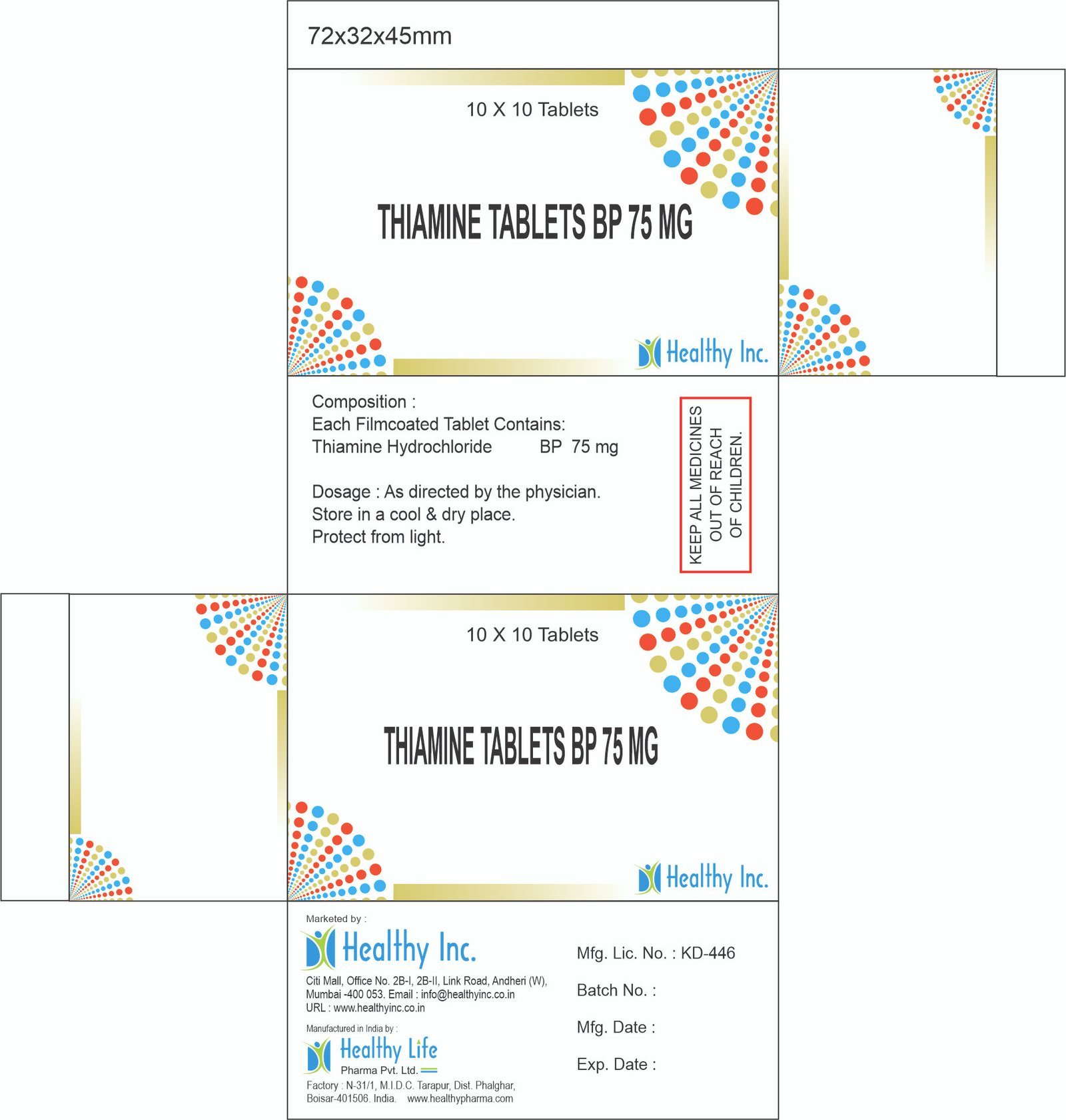 Thiamine tablet manufacturer supplier exporter